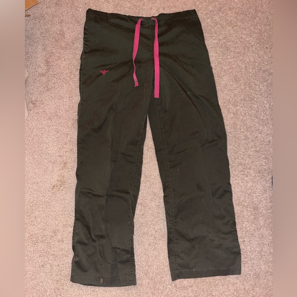 Green Koi scrub pants